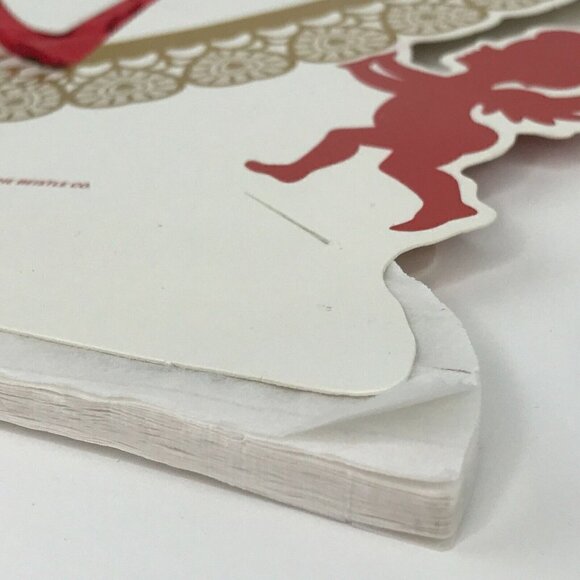 Vintage 80s Beistle Valentine Heart Cupid Art Tissue Honeycomb Centerpiece x 2 - Picture 11 of 12